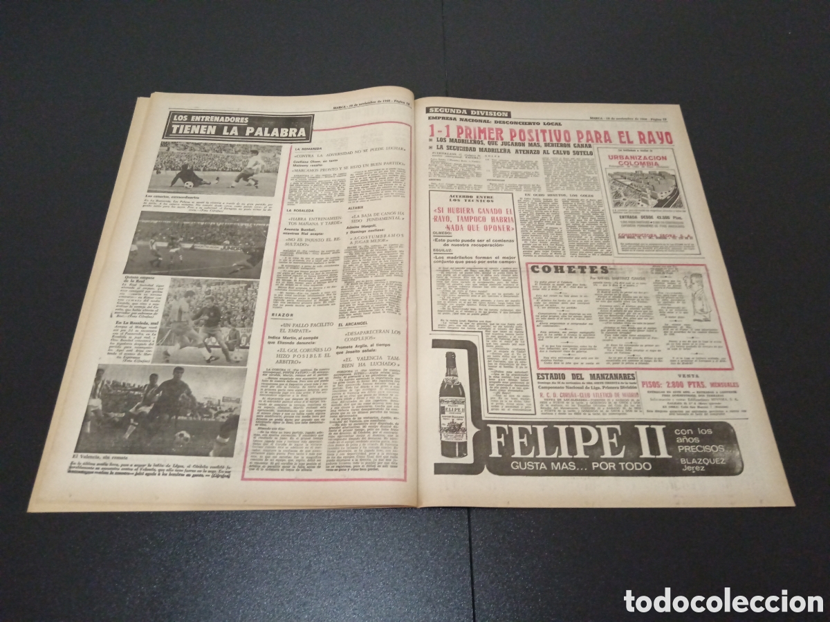 Coleccionismo deportivo: MARCA 18/11/1968 - Foto 6