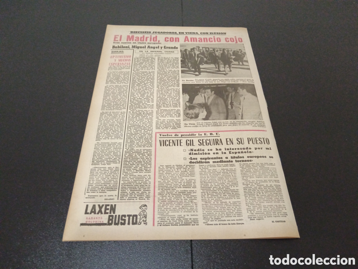 Coleccionismo deportivo: MARCA 18/11/1968 - Foto 9