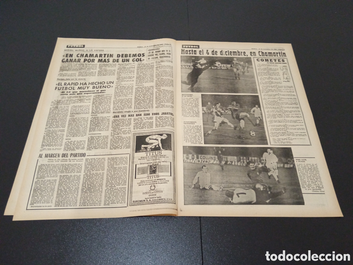 Coleccionismo deportivo: MARCA 21/11/1968 - Foto 3