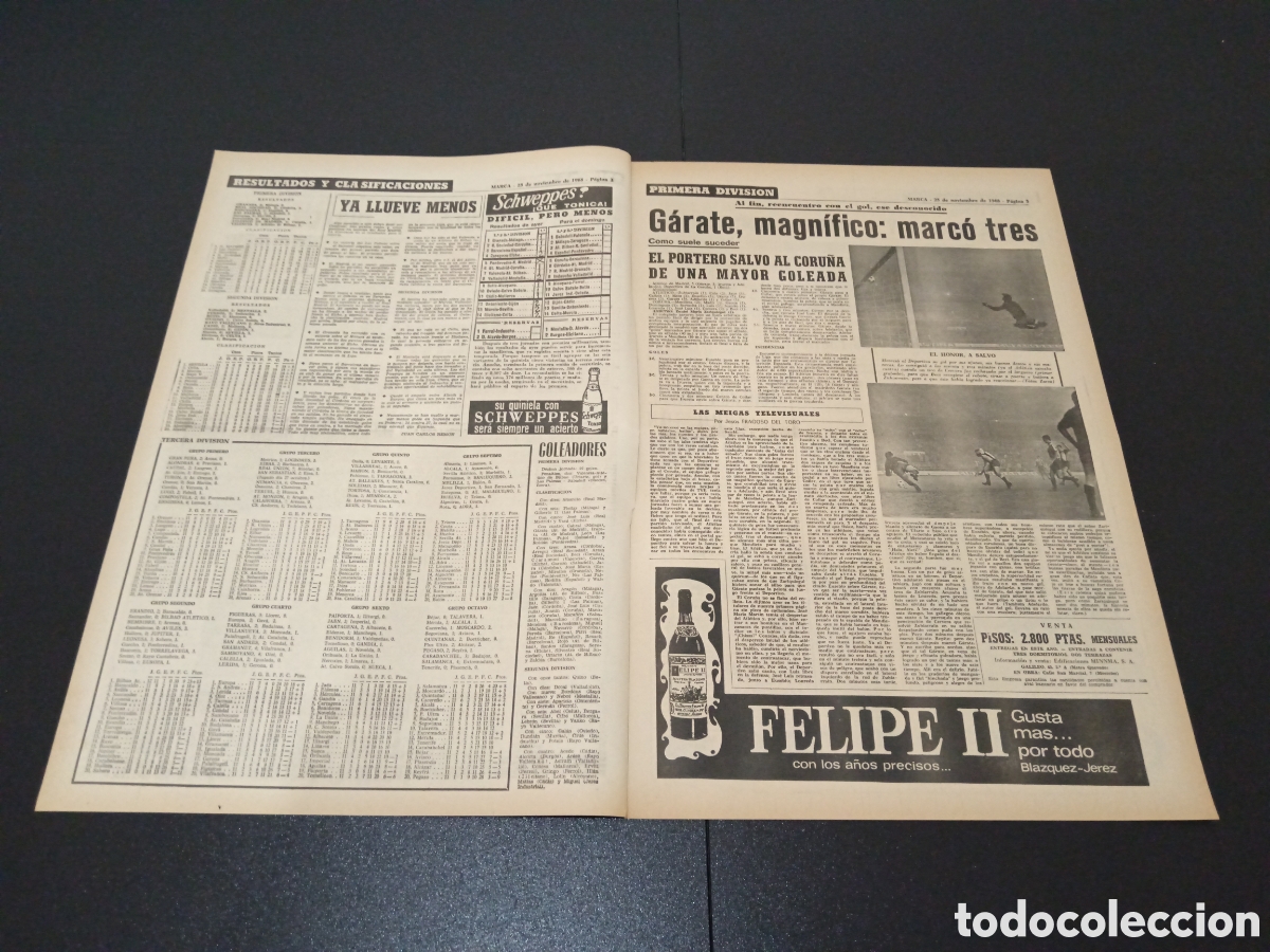 Coleccionismo deportivo: MARCA 25/11/1968 - Foto 2