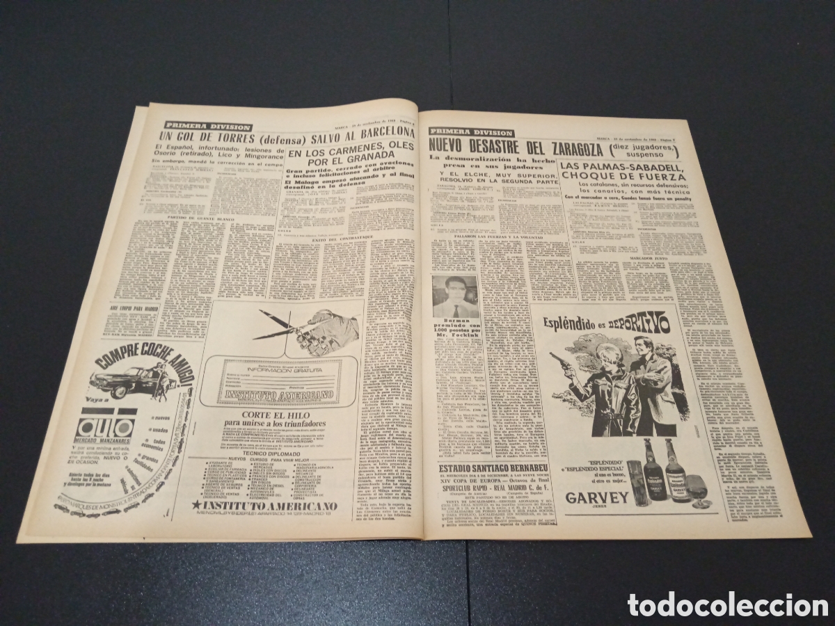 Coleccionismo deportivo: MARCA 25/11/1968 - Foto 4