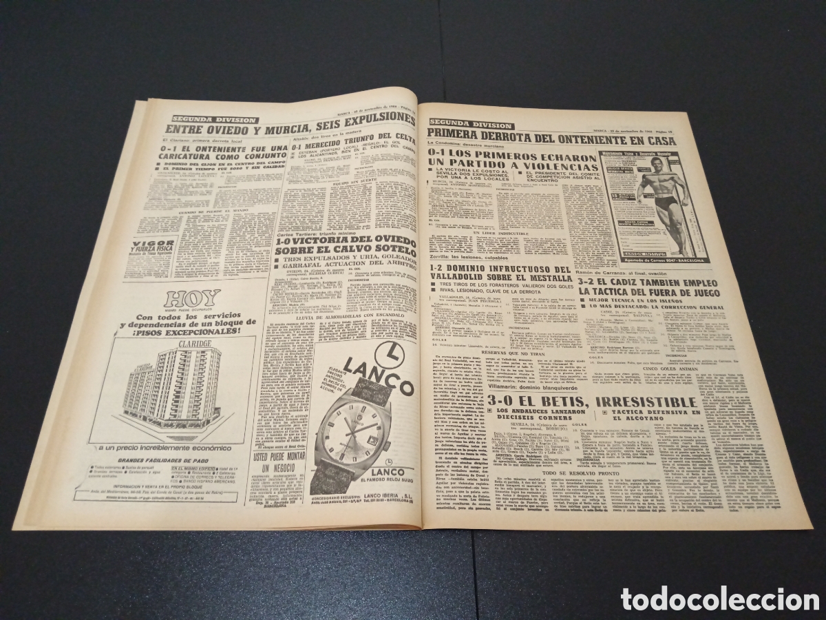 Coleccionismo deportivo: MARCA 25/11/1968 - Foto 8