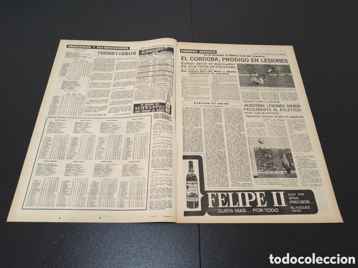 Coleccionismo deportivo: MARCA 02/12/1968 - Foto 2