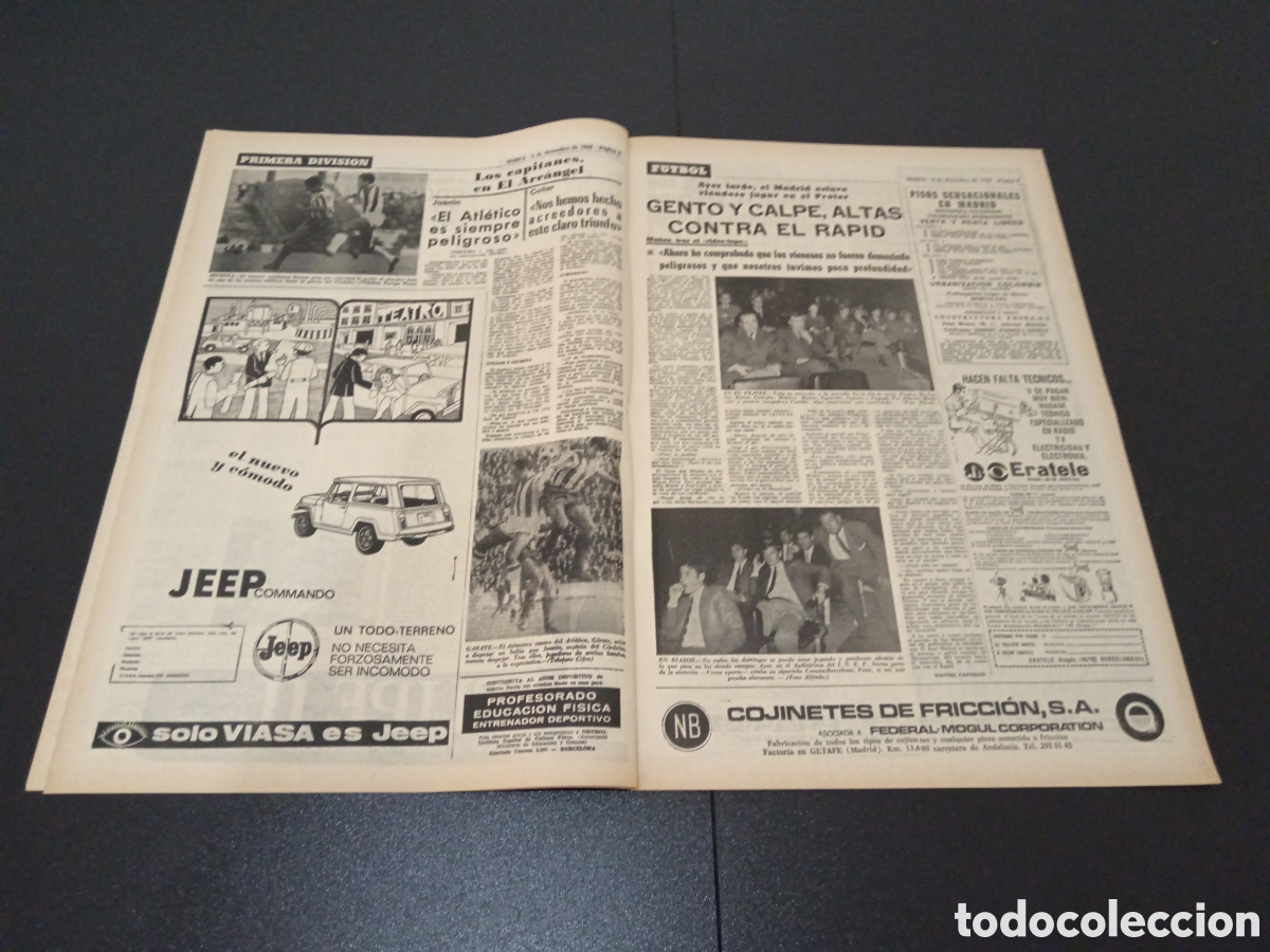 Coleccionismo deportivo: MARCA 02/12/1968 - Foto 3