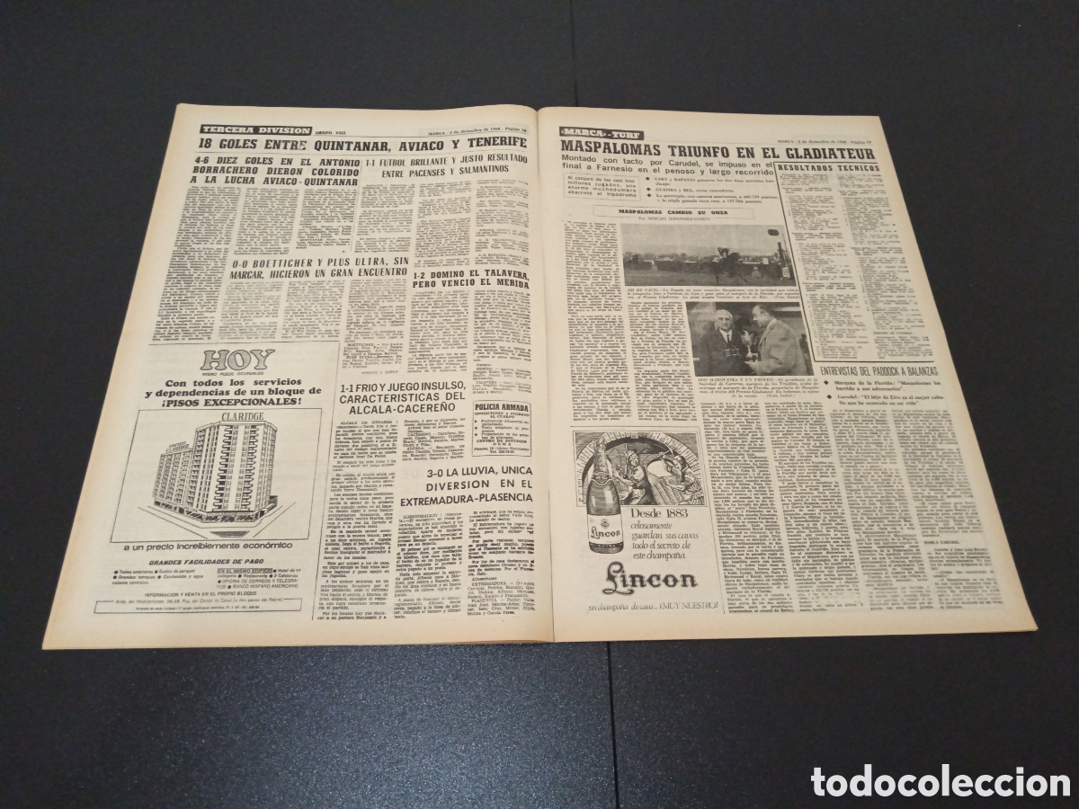 Coleccionismo deportivo: MARCA 02/12/1968 - Foto 9