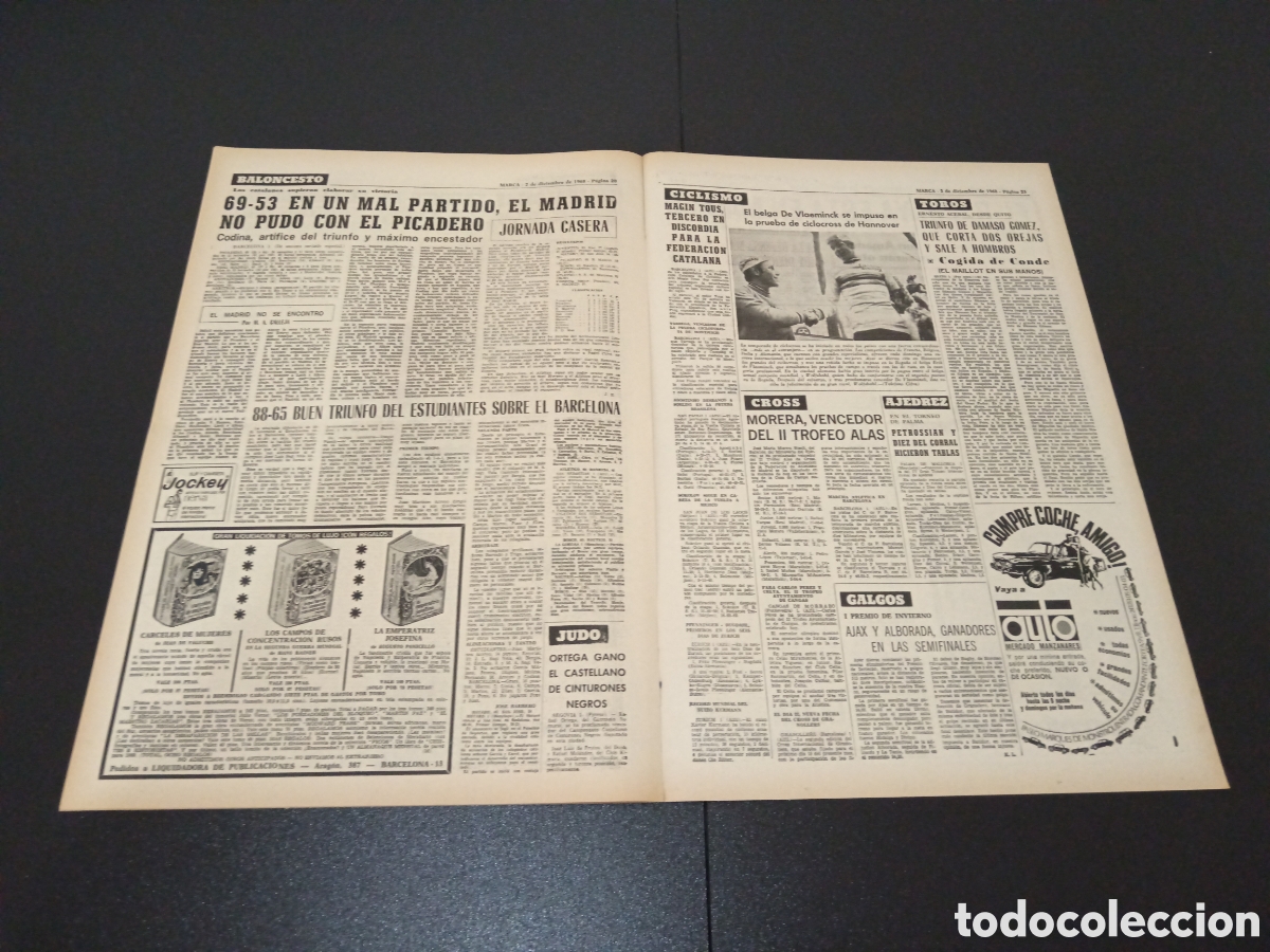 Coleccionismo deportivo: MARCA 02/12/1968 - Foto 10