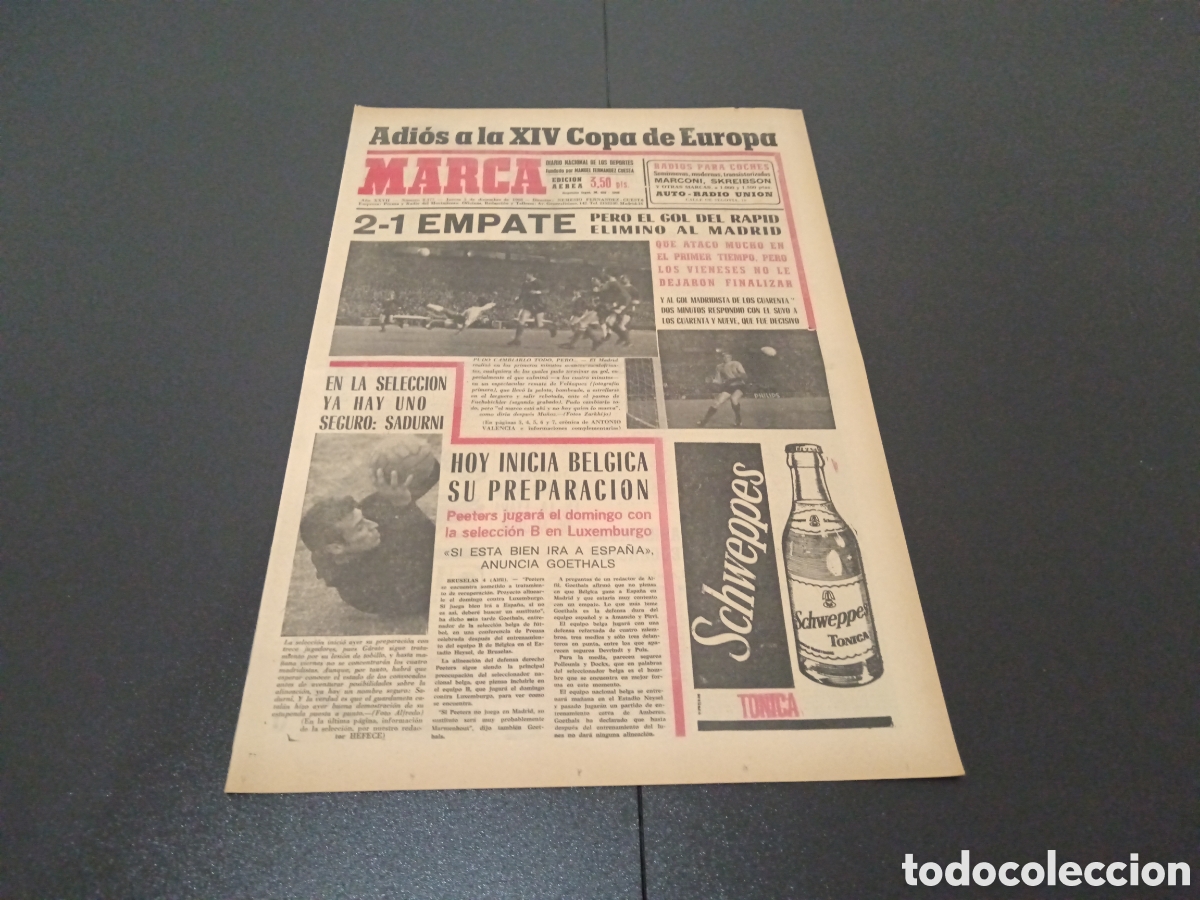 Coleccionismo deportivo: MARCA 05/12/1968 - Foto 1