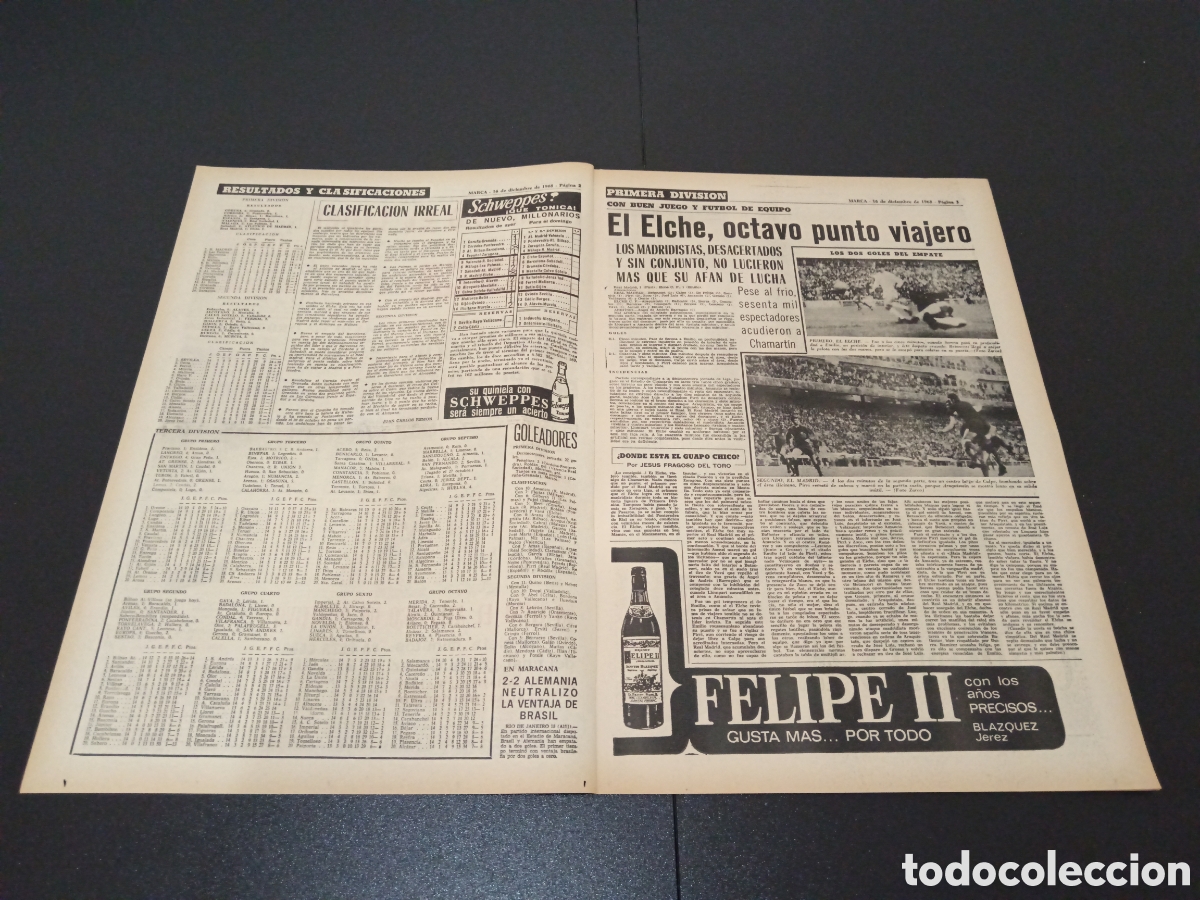 Coleccionismo deportivo: MARCA 16/12/1968 - Foto 2