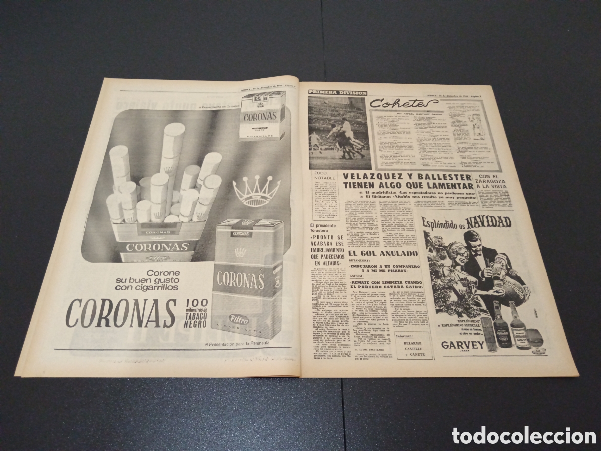 Coleccionismo deportivo: MARCA 16/12/1968 - Foto 3