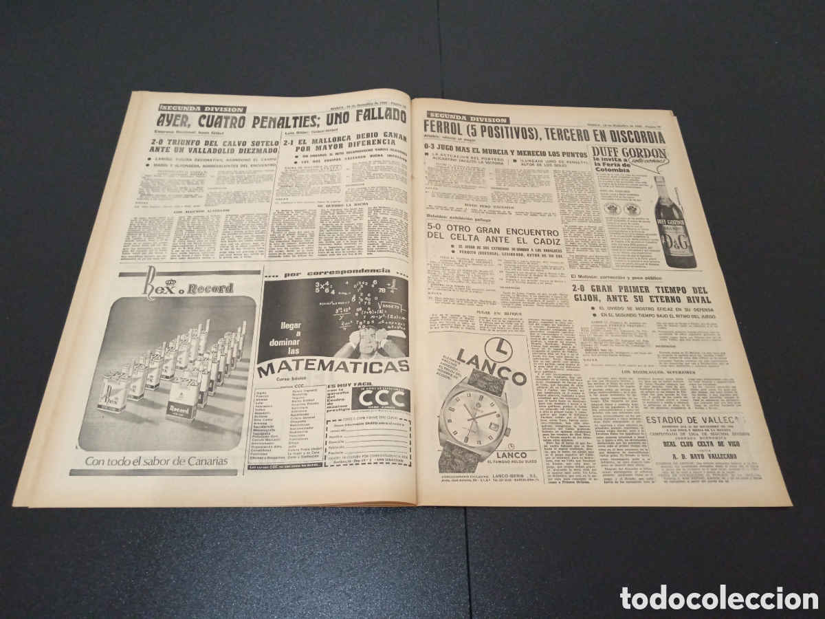Coleccionismo deportivo: MARCA 16/12/1968 - Foto 9