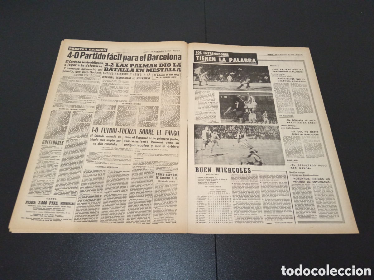 Coleccionismo deportivo: MARCA 19/12/1968 - Foto 4