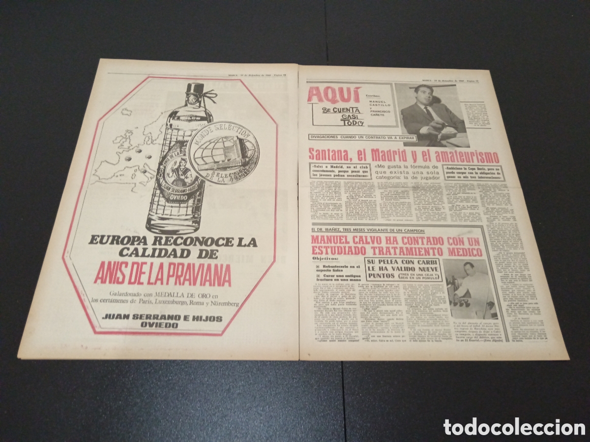 Coleccionismo deportivo: MARCA 19/12/1968 - Foto 5