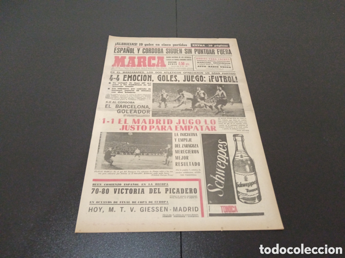 Coleccionismo deportivo: MARCA 19/12/1968 - Foto 1