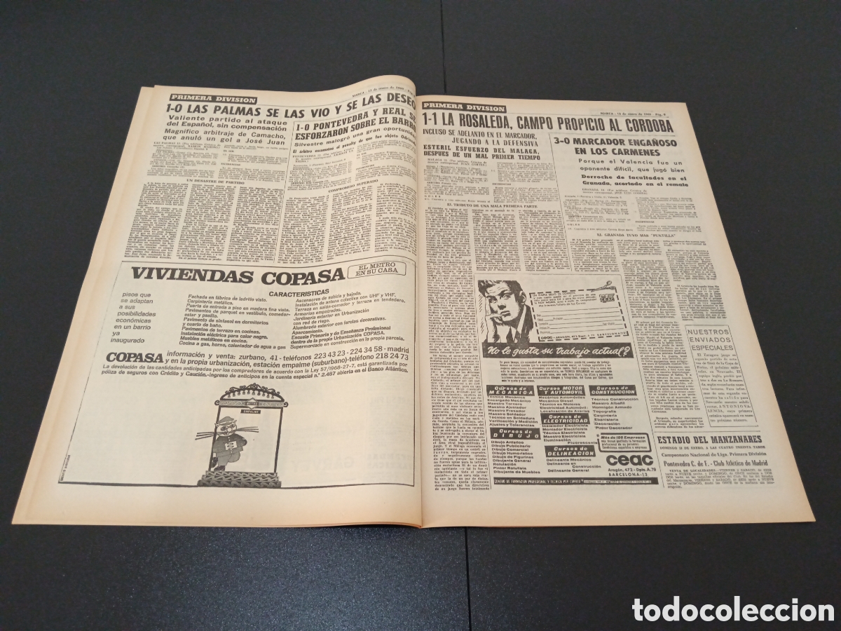 Coleccionismo deportivo: MARCA 13/01/1969 - Foto 5