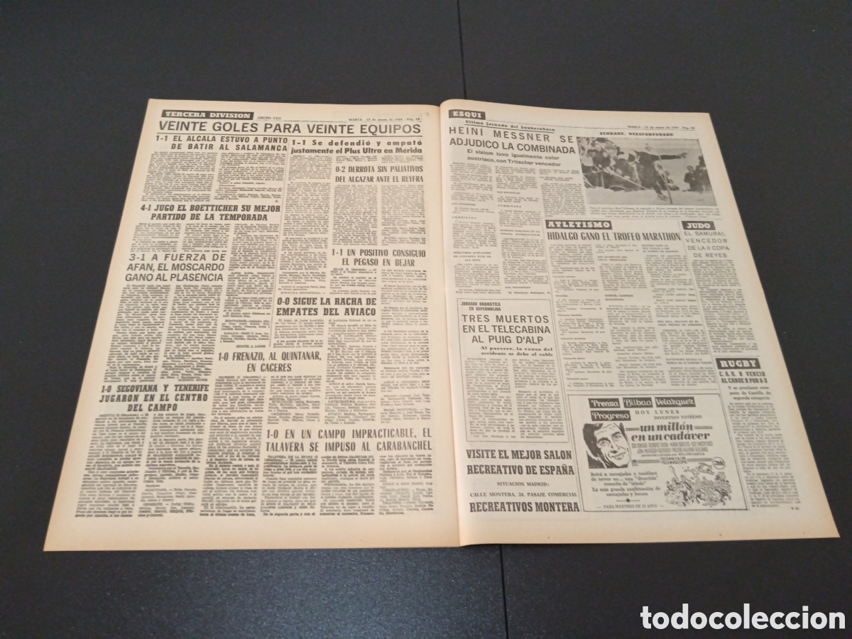 Coleccionismo deportivo: MARCA 13/01/1969 - Foto 10