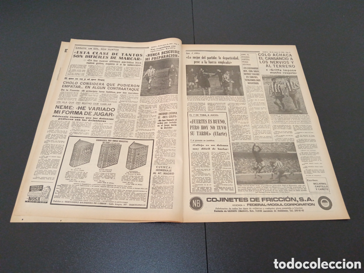 Coleccionismo deportivo: MARCA 20/01/1969 - Foto 3