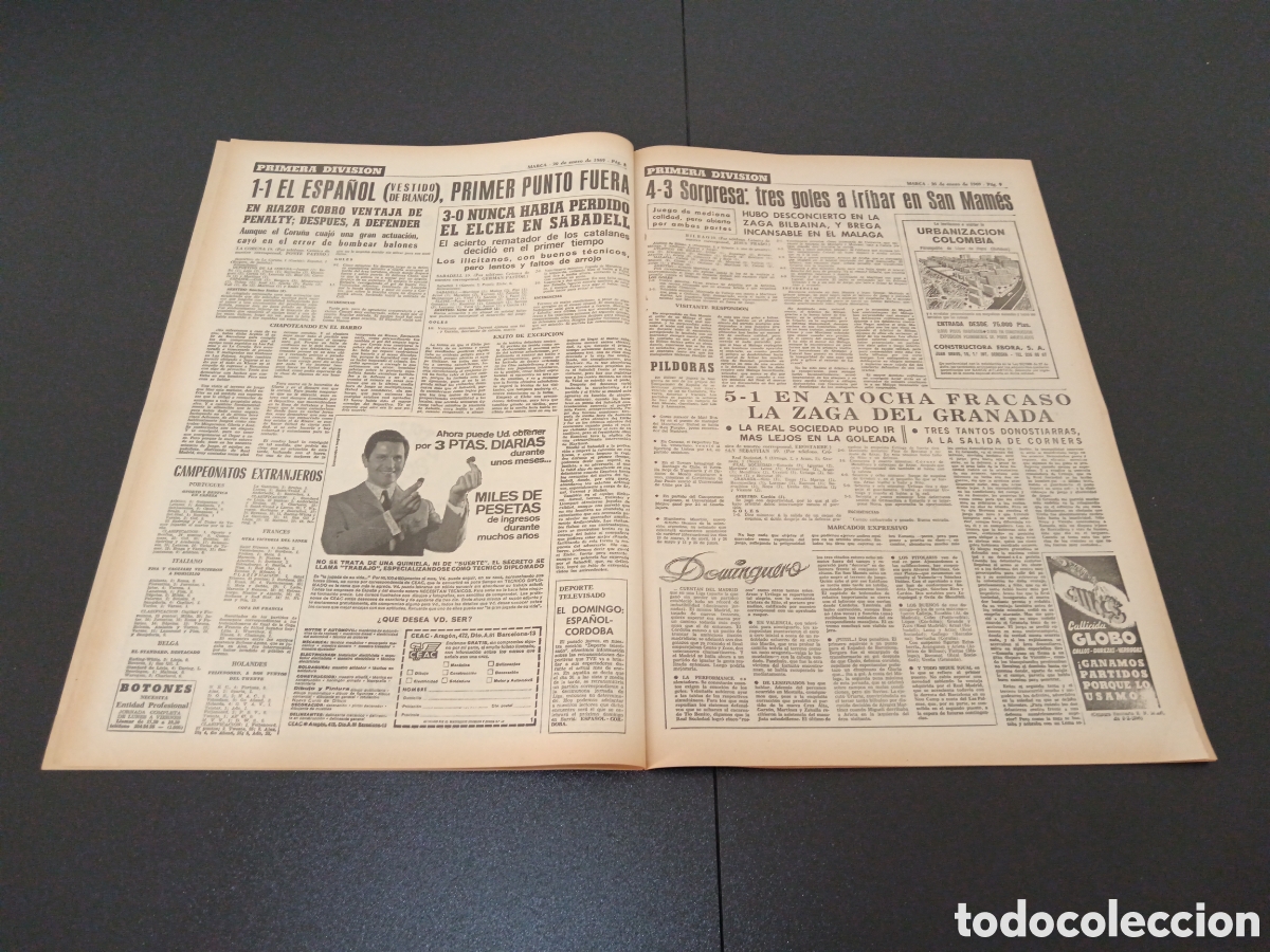 Coleccionismo deportivo: MARCA 20/01/1969 - Foto 5