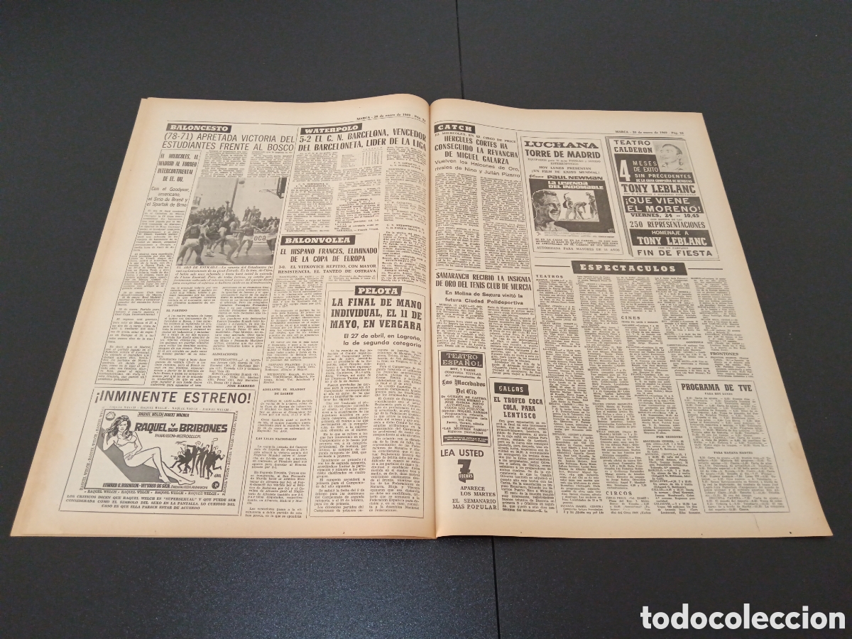 Coleccionismo deportivo: MARCA 20/01/1969 - Foto 10