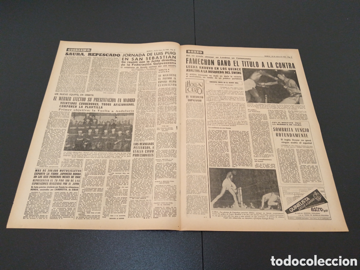 Coleccionismo deportivo: MARCA 22/01/1969 - Foto 2