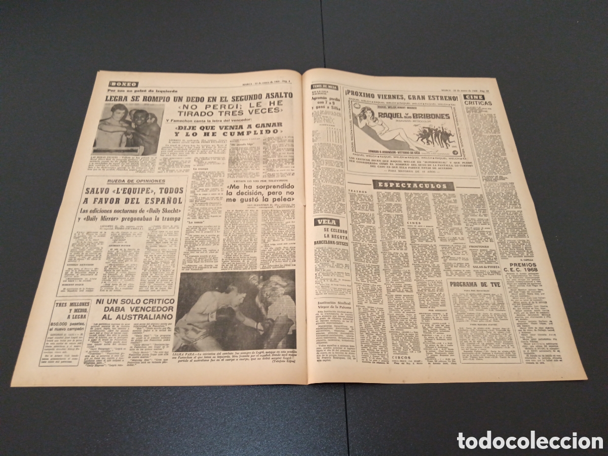Coleccionismo deportivo: MARCA 22/01/1969 - Foto 3