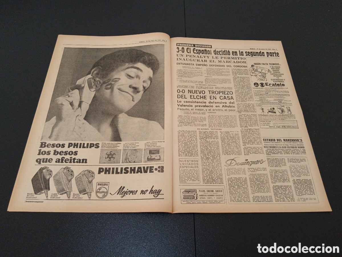 Coleccionismo deportivo: MARCA 27/01/1969 - Foto 5