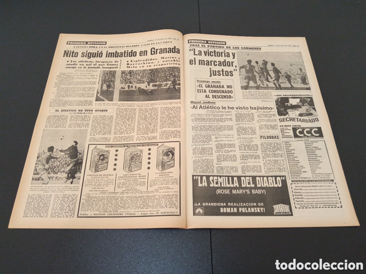 Coleccionismo deportivo: MARCA 27/01/1969 - Foto 6