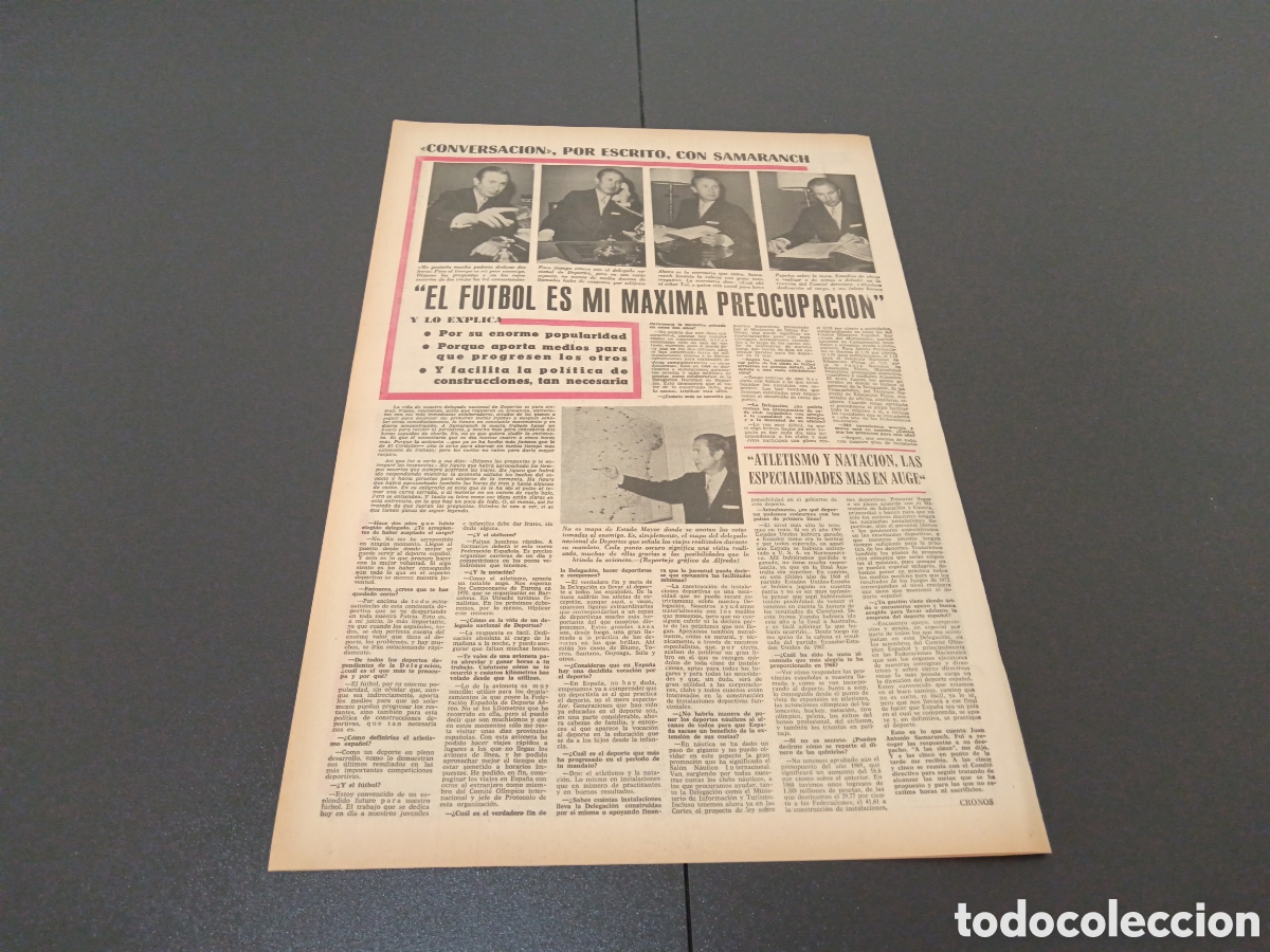 Coleccionismo deportivo: MARCA 30/01/1969 - Foto 4