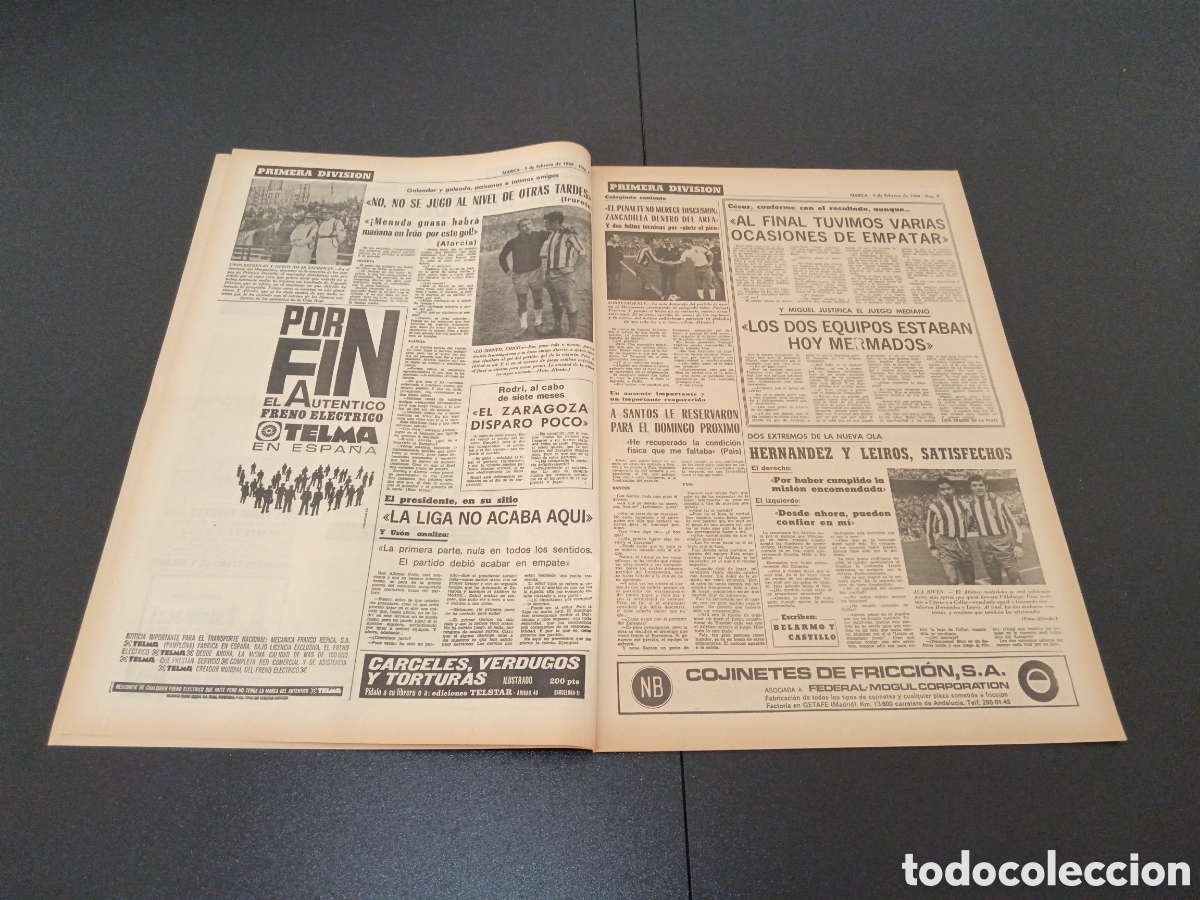 Coleccionismo deportivo: MARCA 03/02/1969 - Foto 3