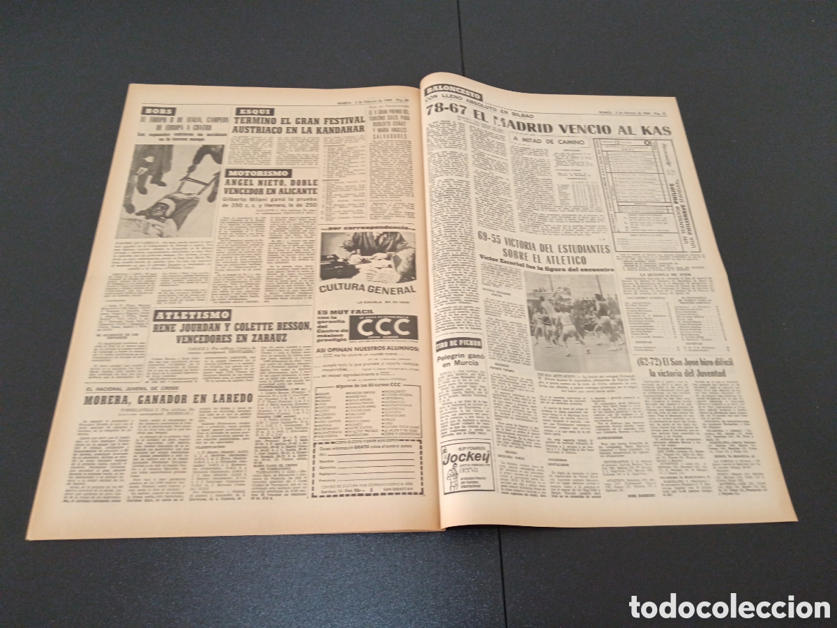 Coleccionismo deportivo: MARCA 03/02/1969 - Foto 11
