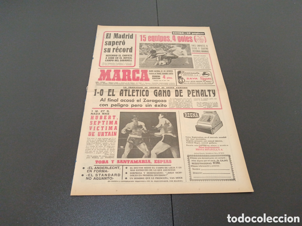 Coleccionismo deportivo: MARCA 03/02/1969 - Foto 1