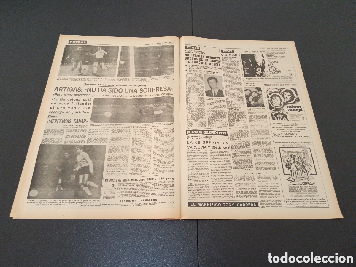 Coleccionismo deportivo: MARCA 06/02/1969 - Foto 3
