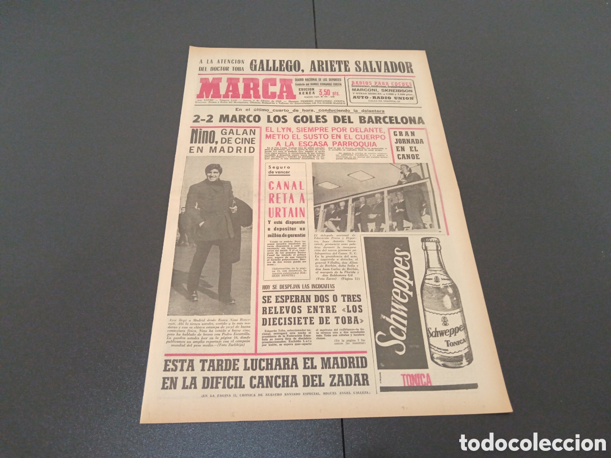 Coleccionismo deportivo: MARCA 06/02/1969 - Foto 1