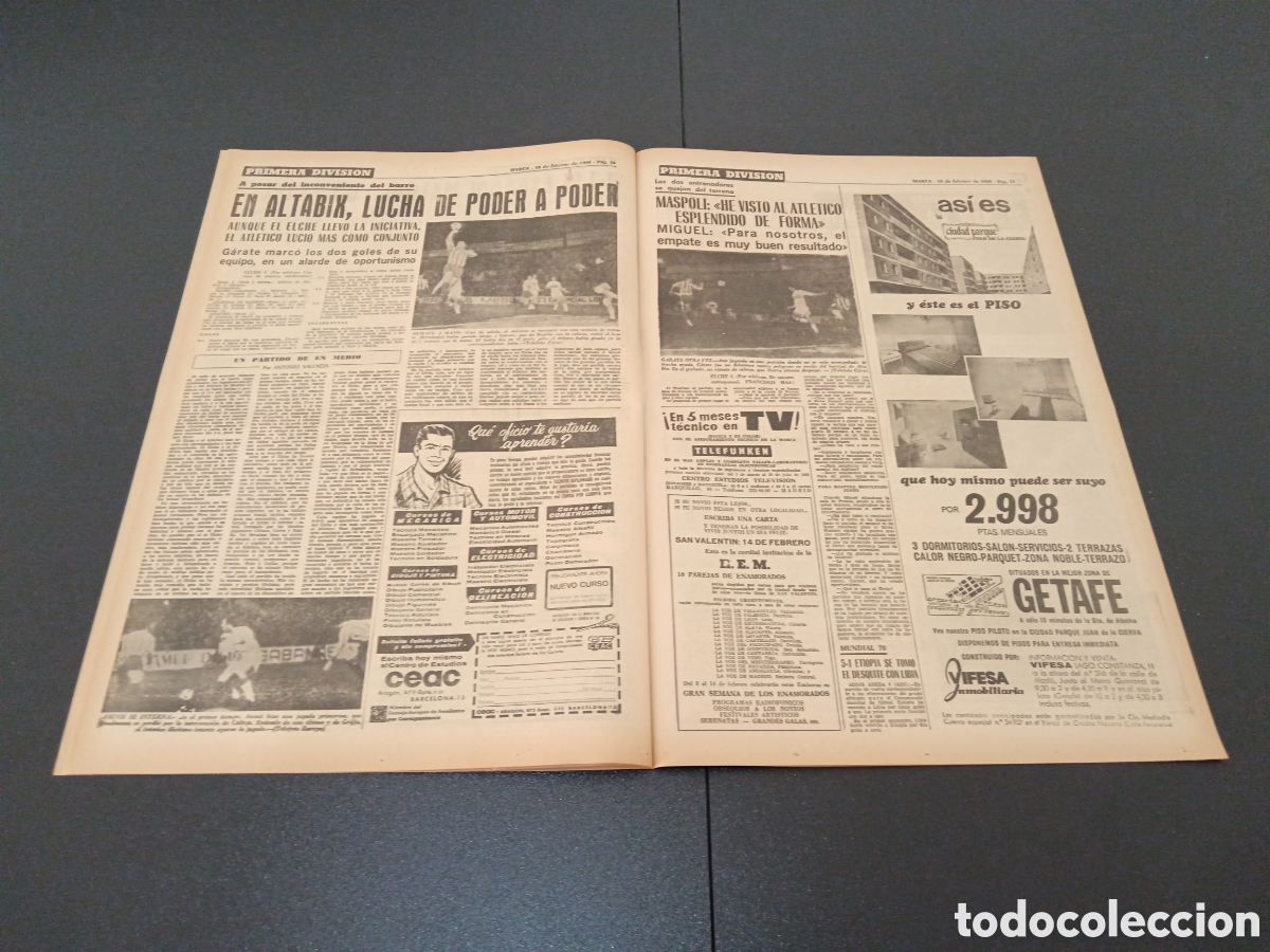 Coleccionismo deportivo: MARCA 10/02/1969 - Foto 6