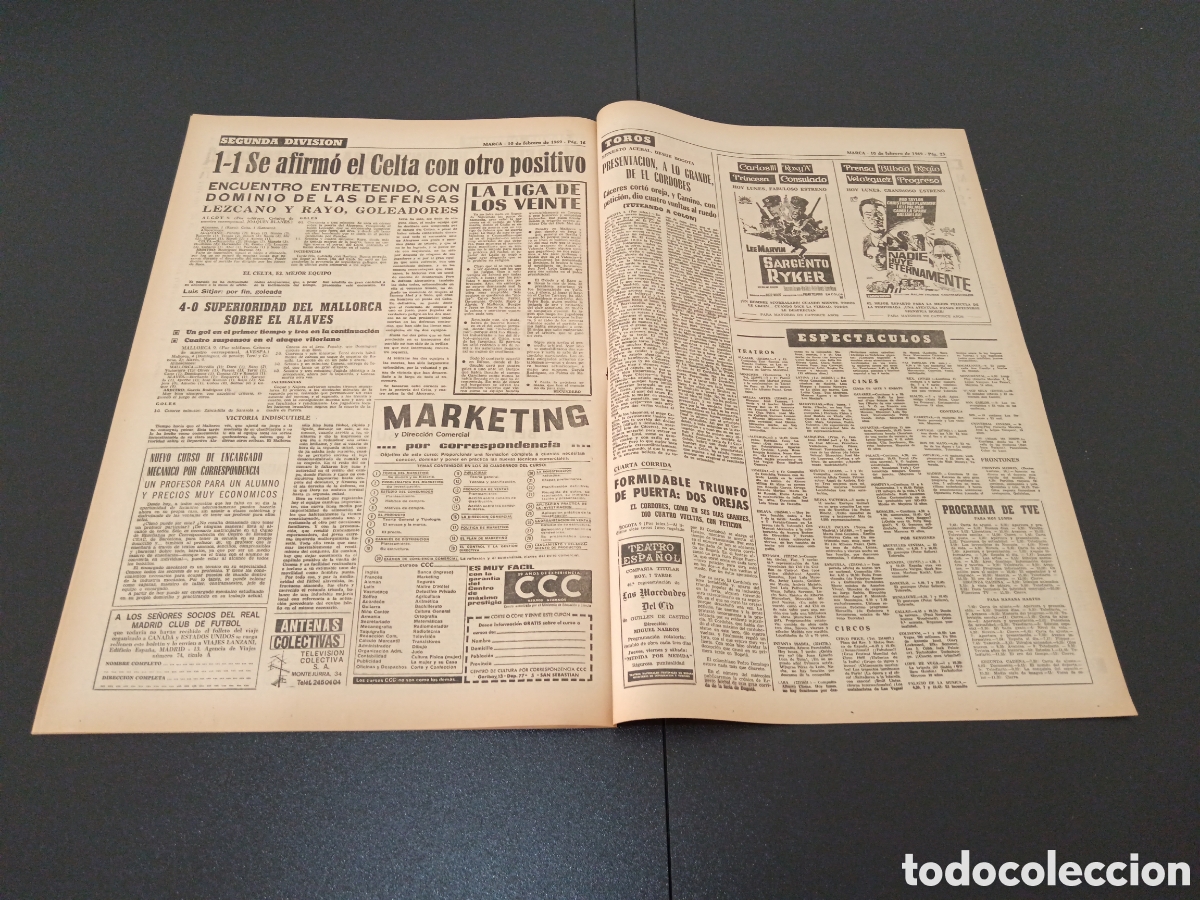 Coleccionismo deportivo: MARCA 10/02/1969 - Foto 9