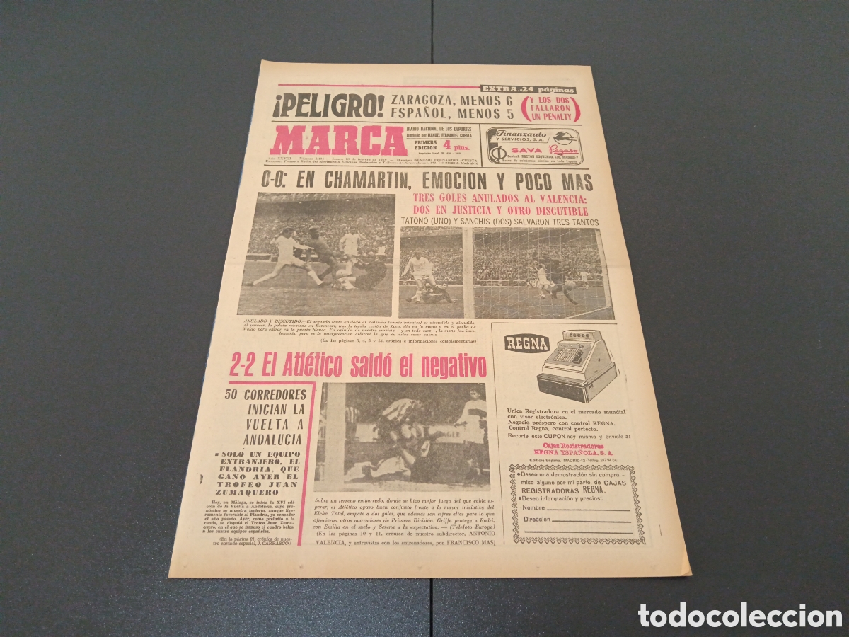 Coleccionismo deportivo: MARCA 10/02/1969 - Foto 1