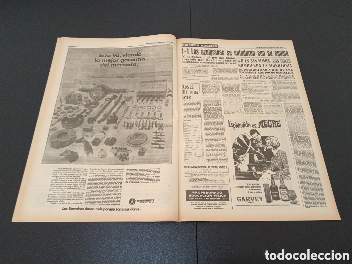 Coleccionismo deportivo: MARCA 17/02/1969 - Foto 4