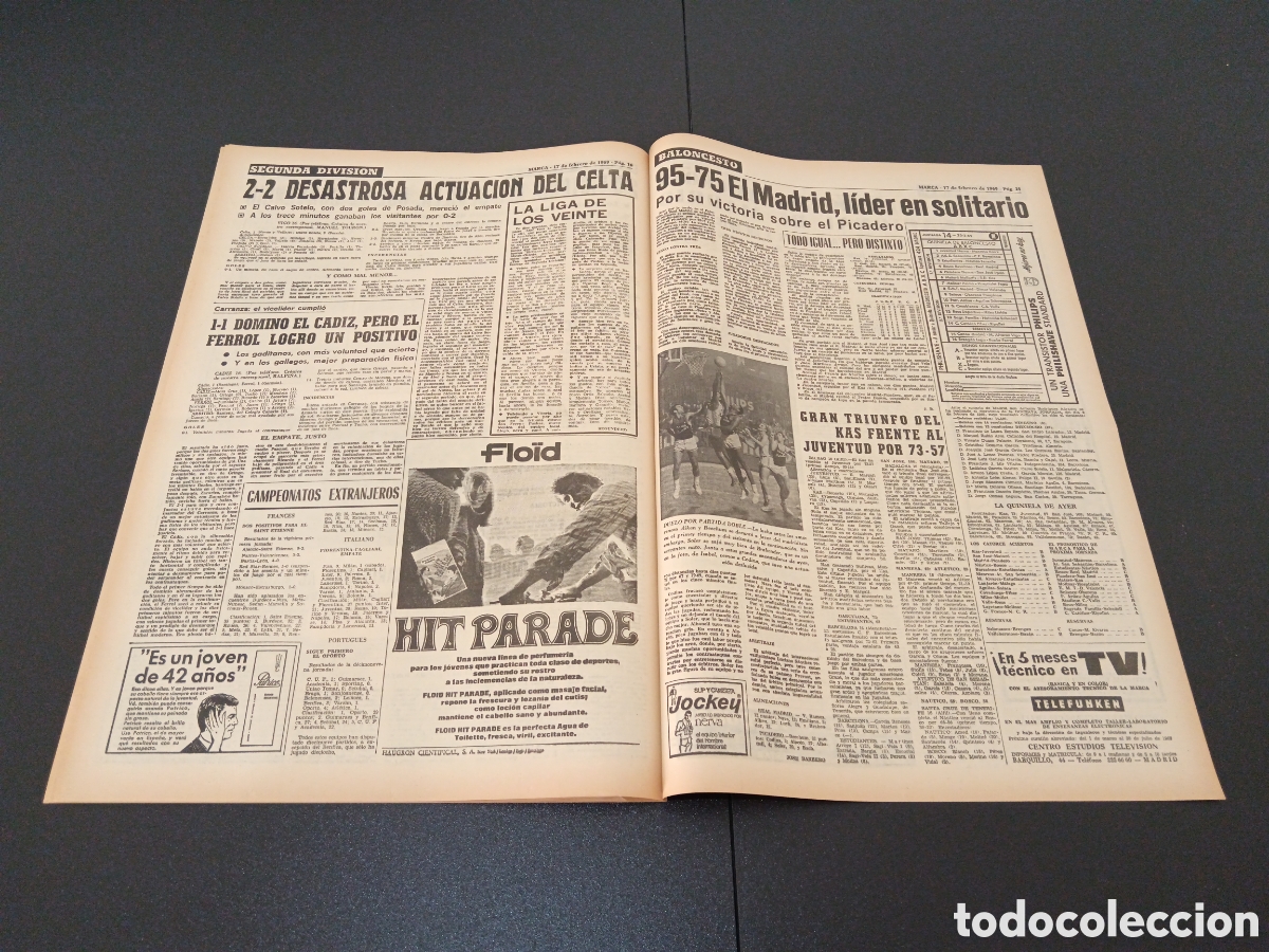 Coleccionismo deportivo: MARCA 17/02/1969 - Foto 9