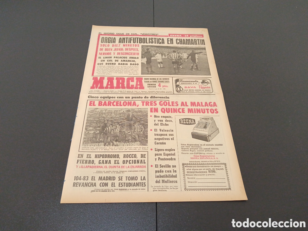 Coleccionismo deportivo: MARCA 03/03/1969 - Foto 1