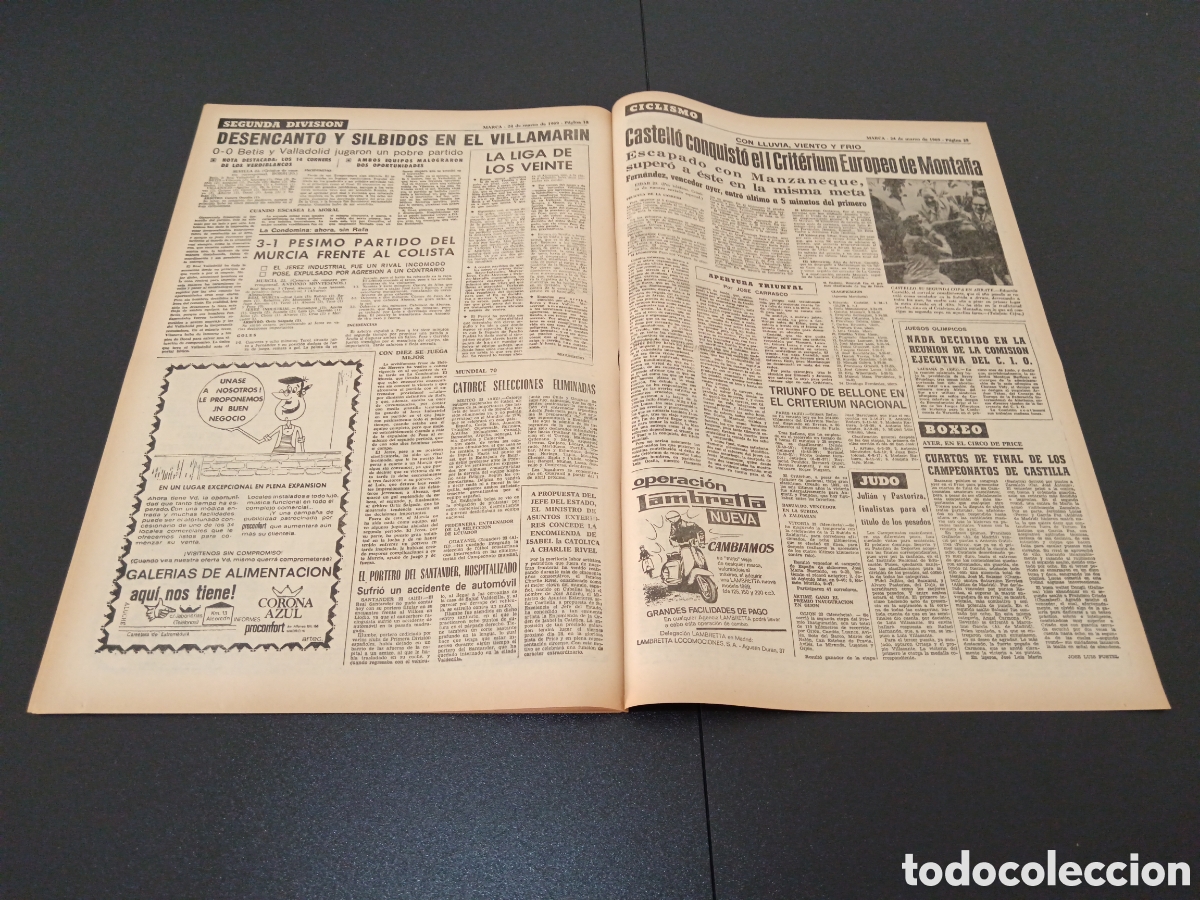 Coleccionismo deportivo: MARCA 24/03/1969 - Foto 10