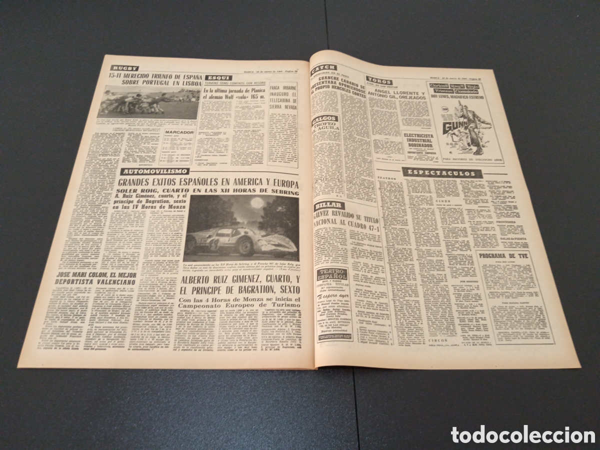 Coleccionismo deportivo: MARCA 24/03/1969 - Foto 11