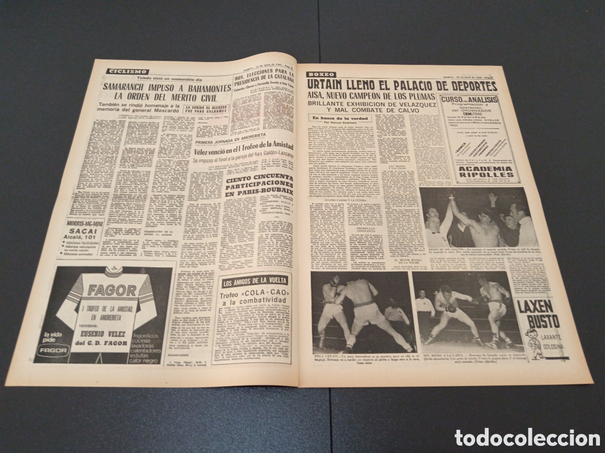 Coleccionismo deportivo: MARCA 13/04/1969 - Foto 2