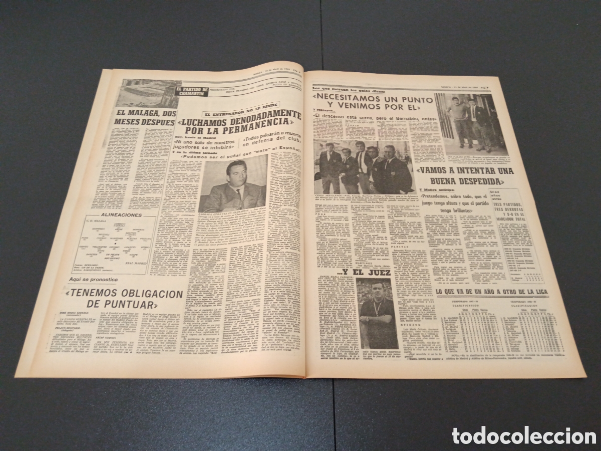 Coleccionismo deportivo: MARCA 13/04/1969 - Foto 5