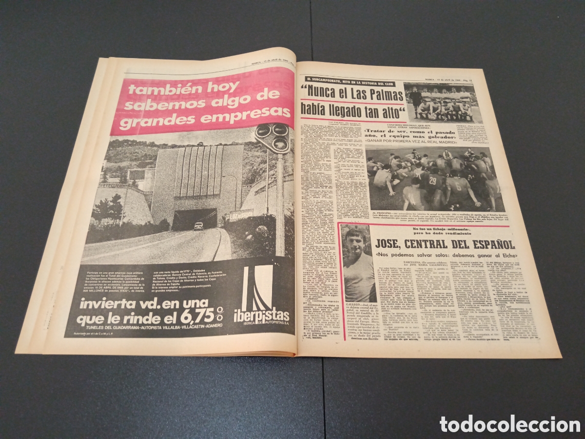 Coleccionismo deportivo: MARCA 13/04/1969 - Foto 6