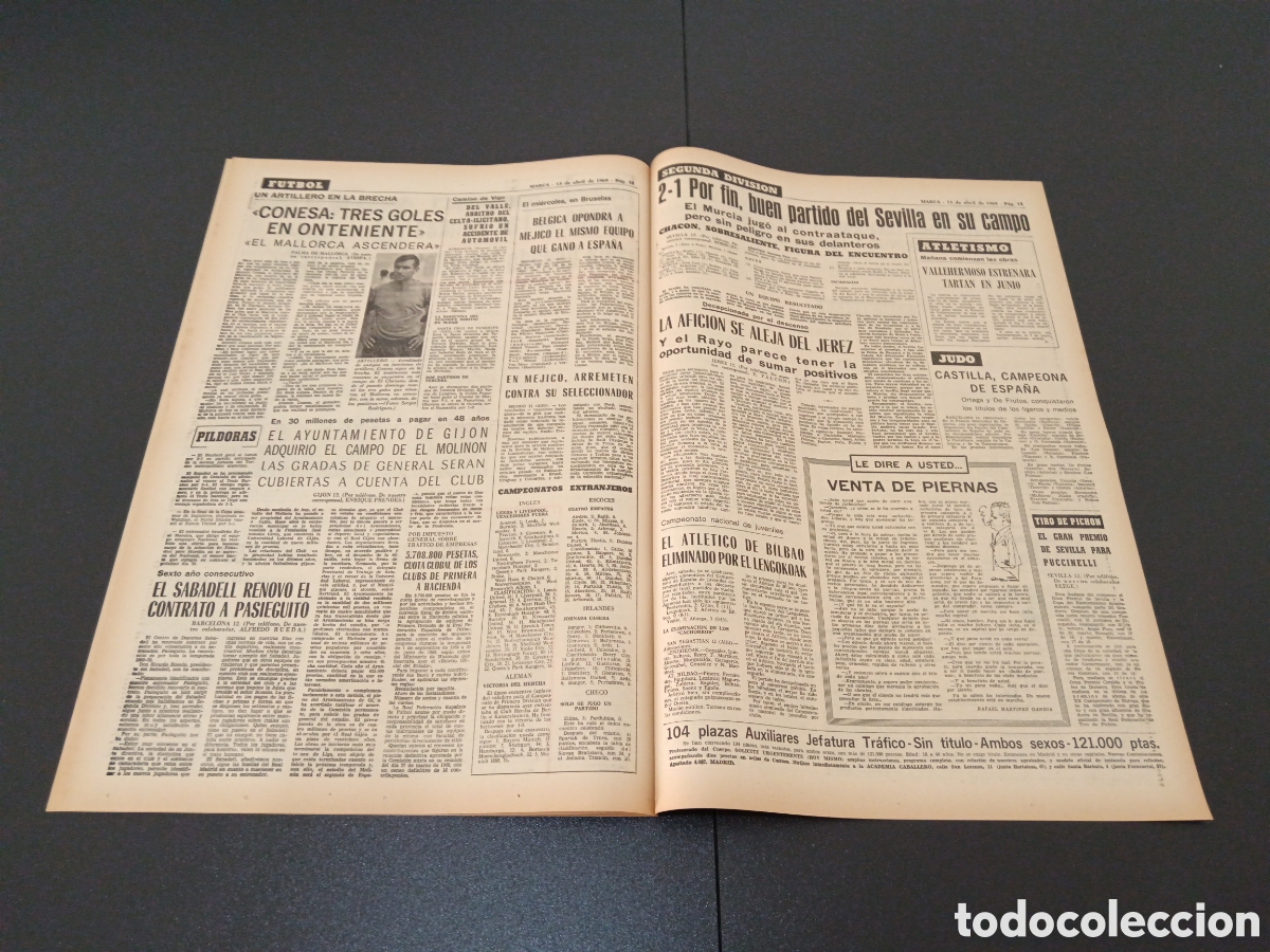 Coleccionismo deportivo: MARCA 13/04/1969 - Foto 7