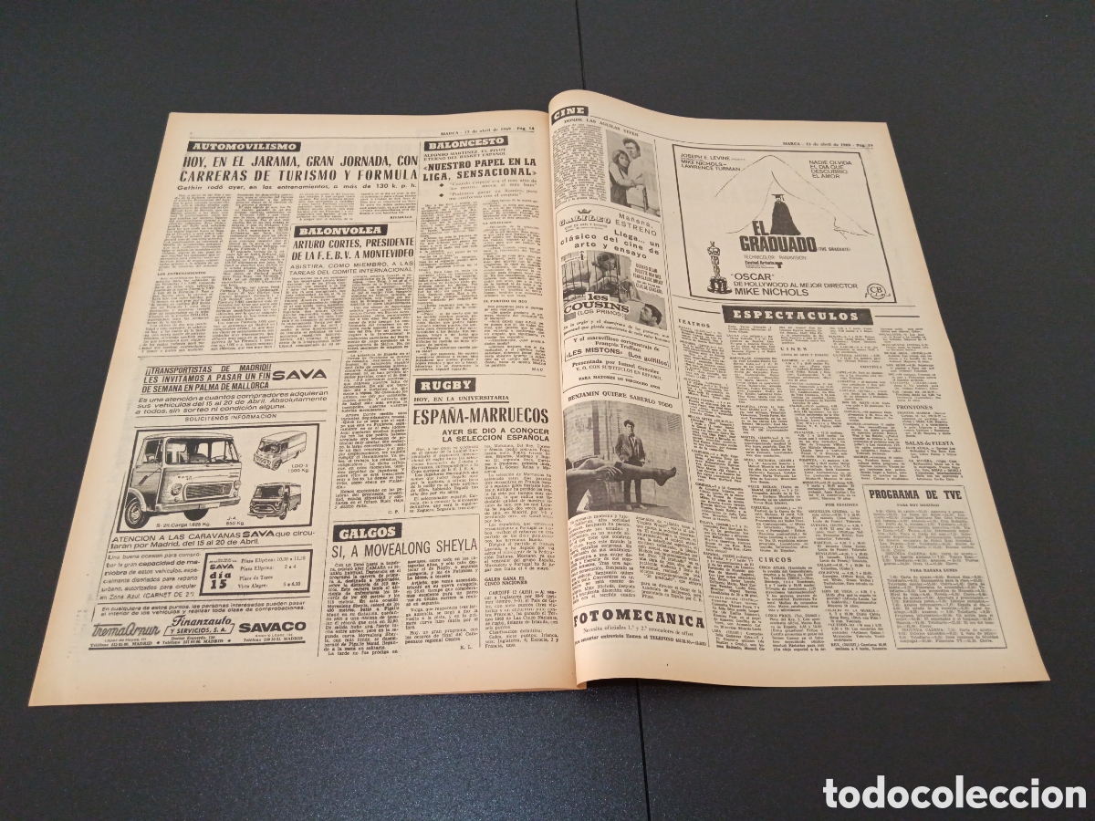 Coleccionismo deportivo: MARCA 13/04/1969 - Foto 8