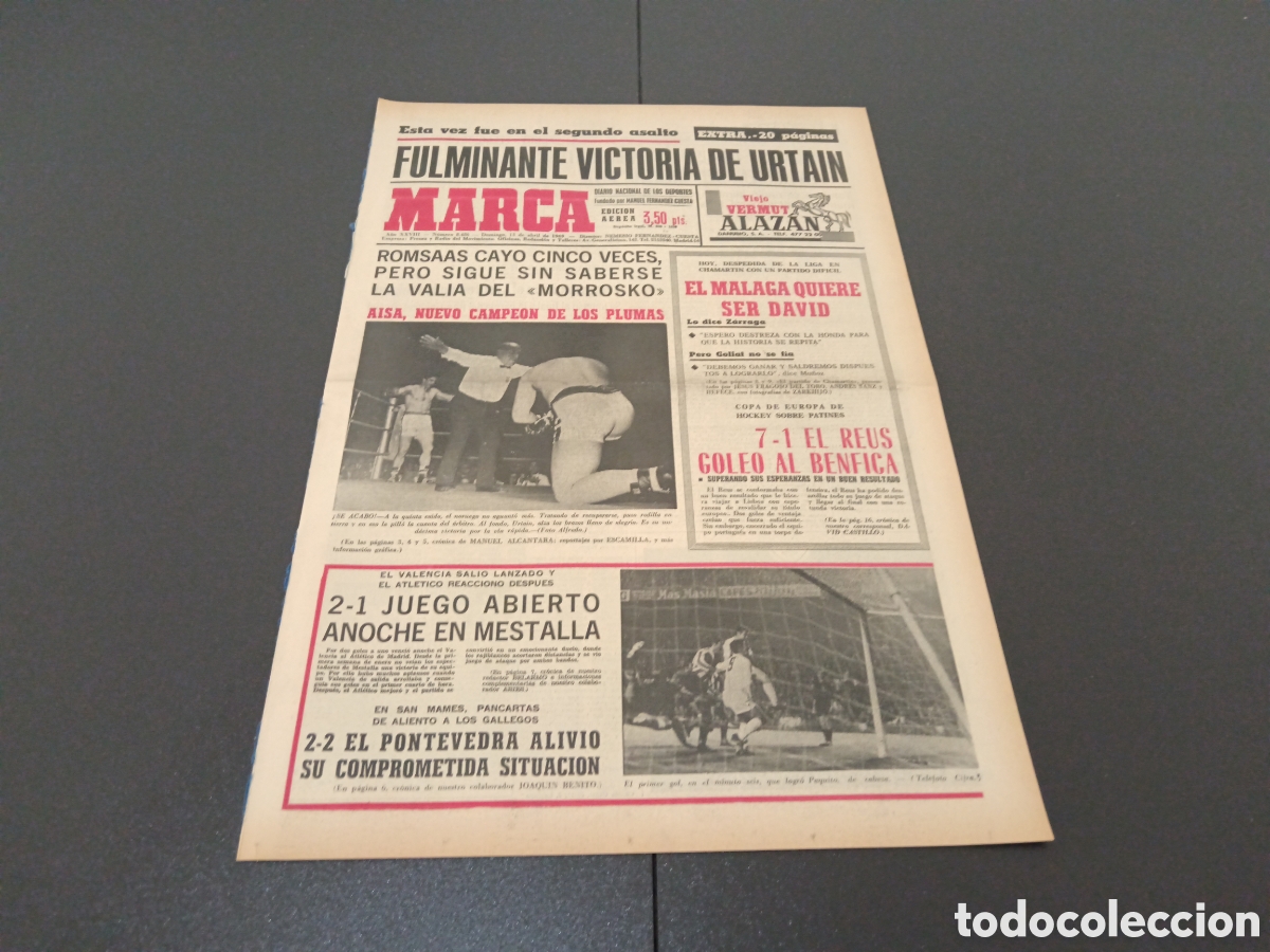 Coleccionismo deportivo: MARCA 13/04/1969 - Foto 1
