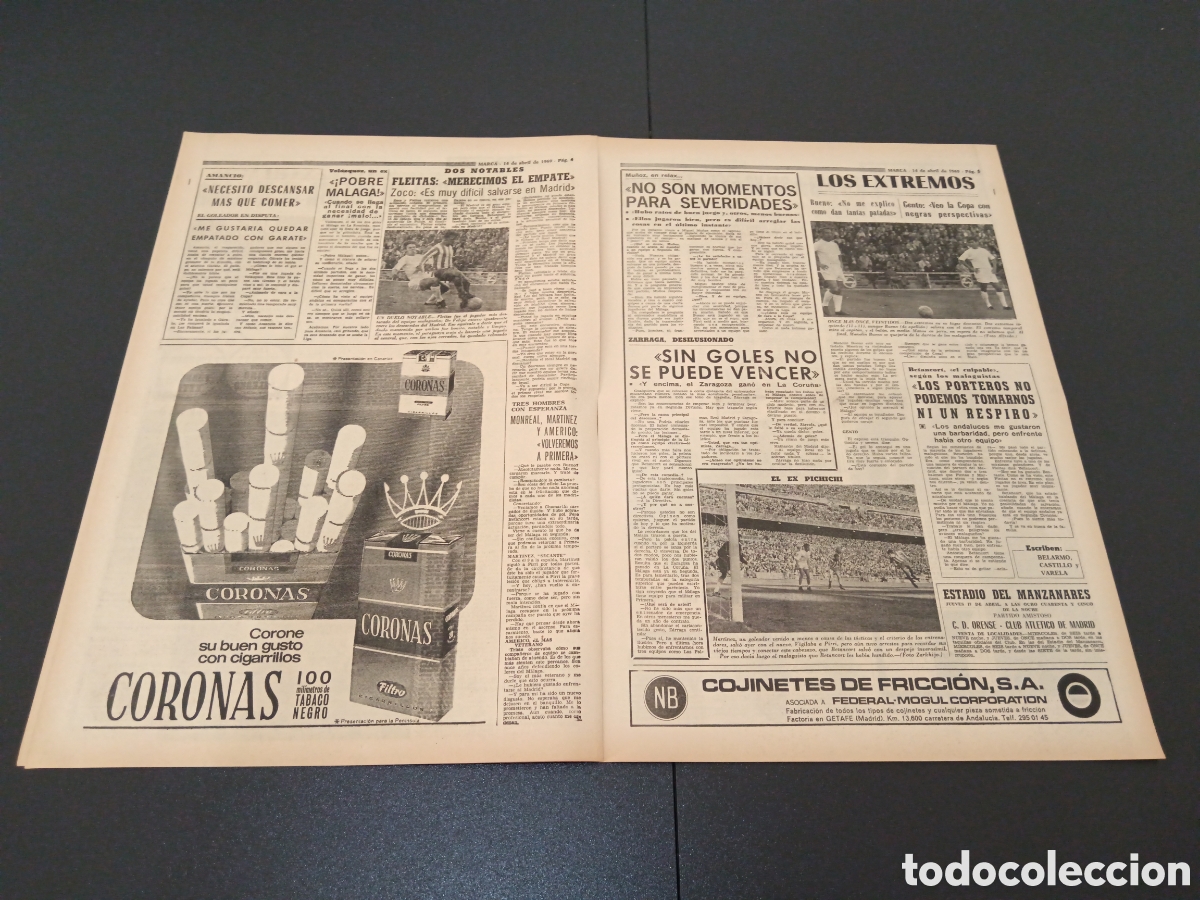 Coleccionismo deportivo: MARCA 14/04/1969 - Foto 3