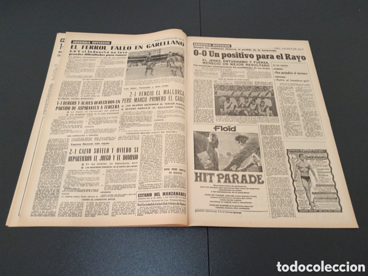 Coleccionismo deportivo: MARCA 14/04/1969 - Foto 7