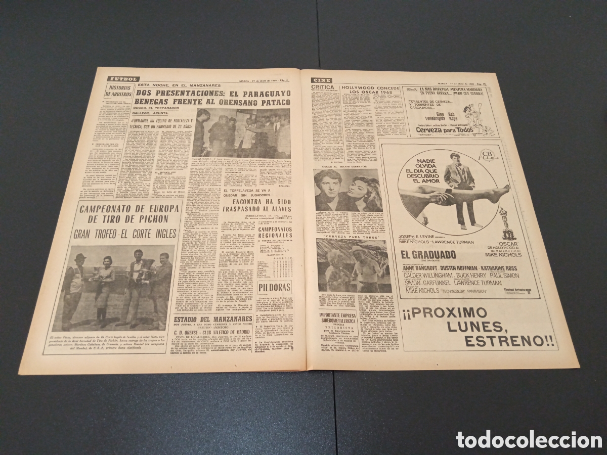 Coleccionismo deportivo: MARCA 17/04/1969 - Foto 3