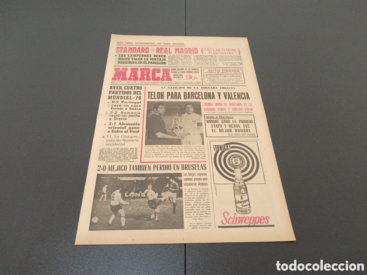 Coleccionismo deportivo: MARCA 17/04/1969 - Foto 1